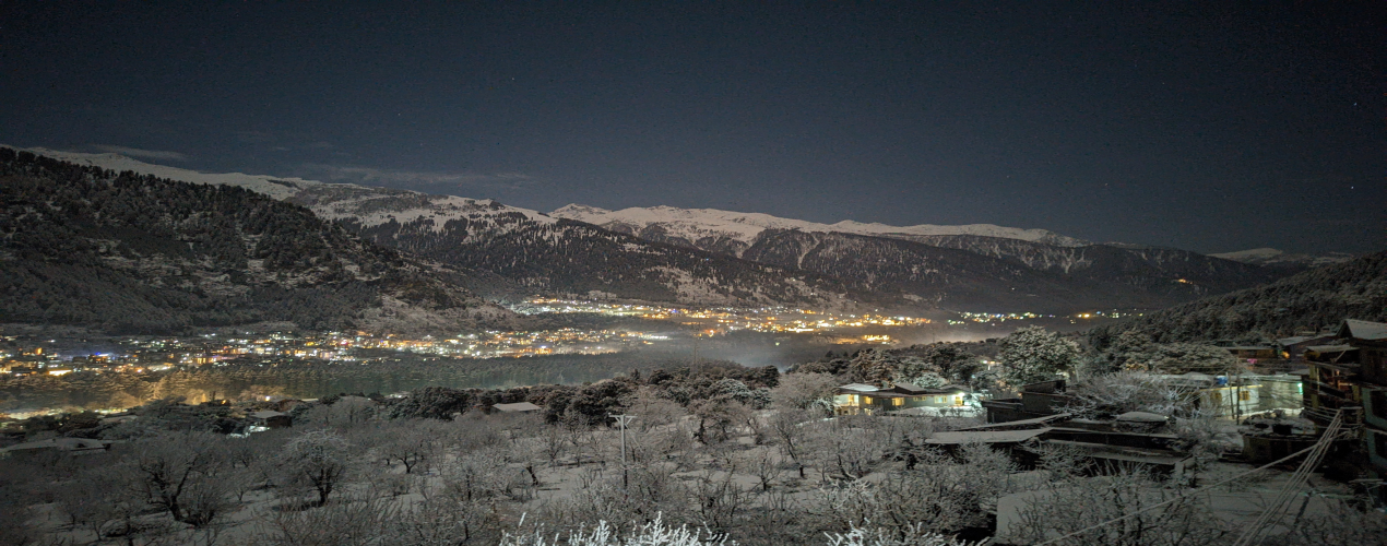 Old Manali Winter Night View